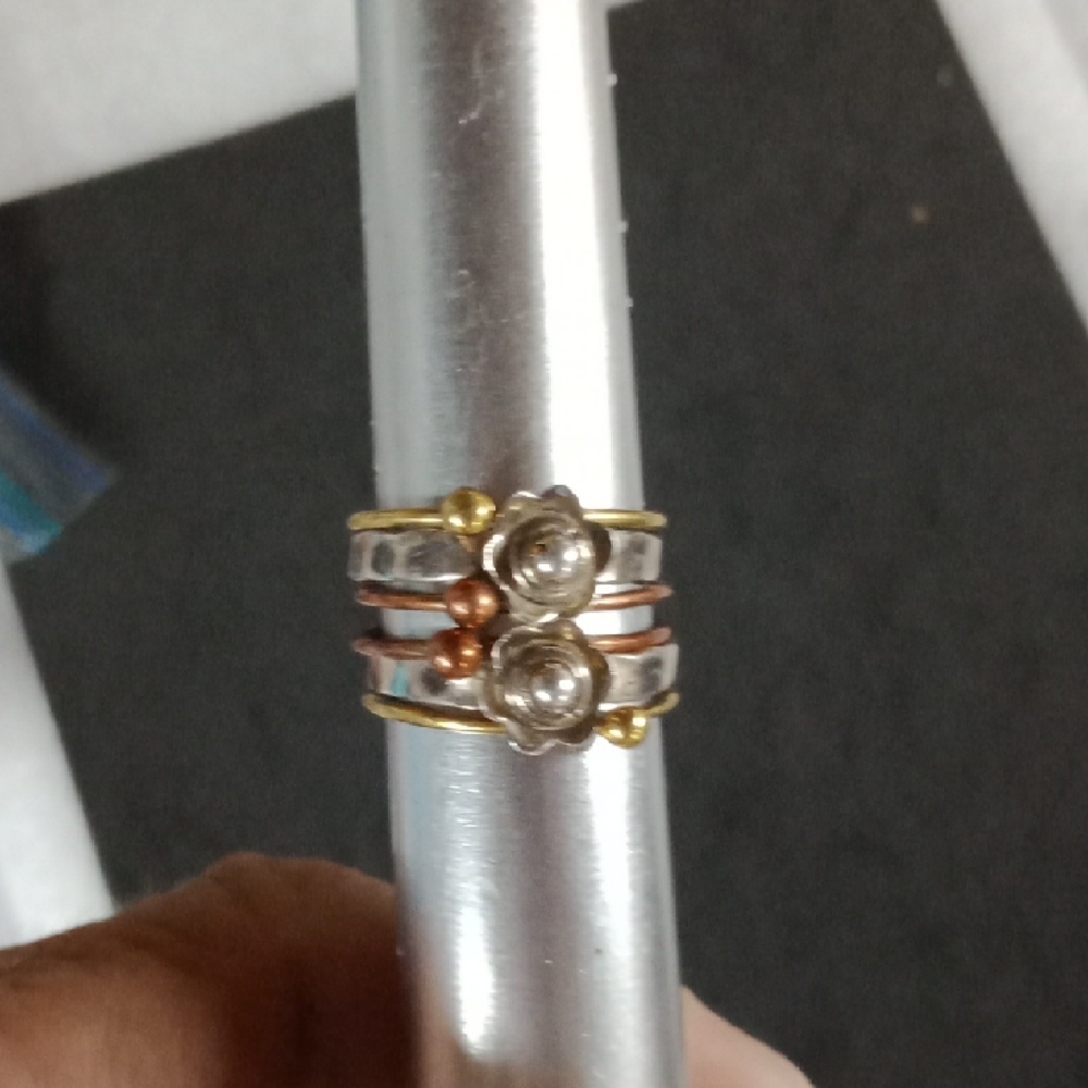 6 Band Multi Metal  Ring #A242